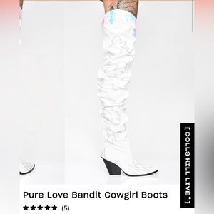 Pure Love Bandit Cowgirl Boots
From dollskill

Reg. $80
